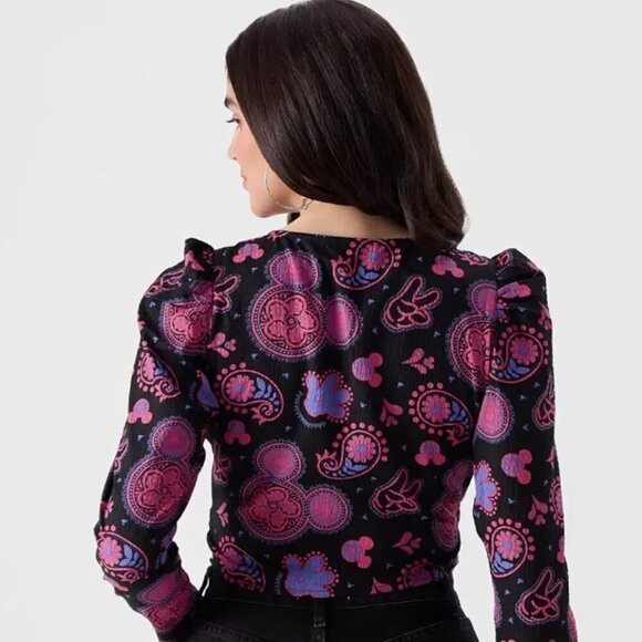 NWT Souled Store Disney Whimsigoth Boho Paisley Crop Top Indie Hippie  Small - Picture 5 of 13